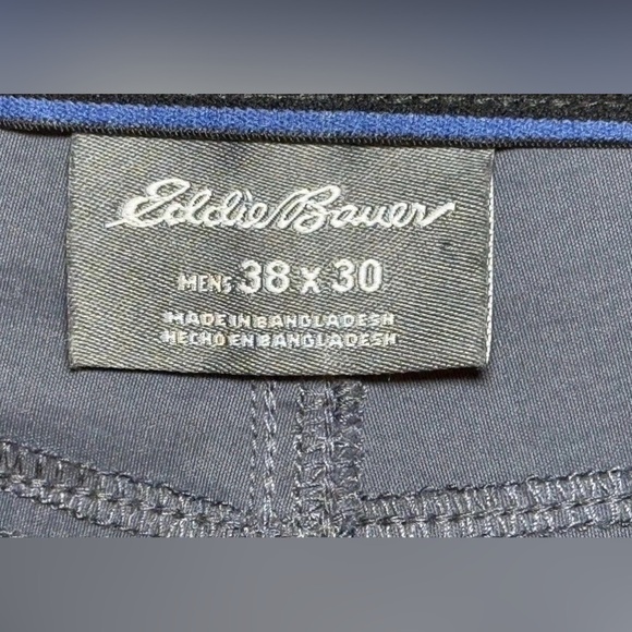 Eddie Bauer Nylon Pants Mens 38 X 30 Gray Khaki Stretch Hiking Travel Outdoor - Picture 10 of 11